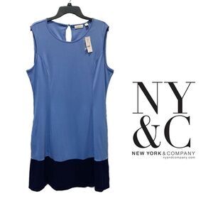 NWT womans NY & C blue Navy dress size xl